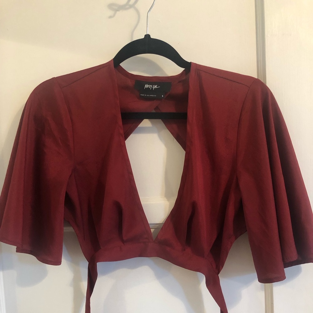 Nasty Gal crop blouse